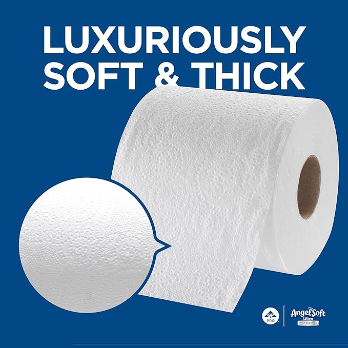 Georgia-Pacific Angel Soft Ultra Professional Series 2-Ply Embossed Toilet Paper by GP PRO (Georgia-Pacific), 16560, Paper, 60 Count (Pack of 1), White, 24000 sheets per case