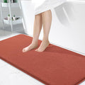 OLANLY Memory Foam Bathroom Runner Rugs 47x24, Long Mats, Rustic Terracotta | Soft Quick Dry Bath Mats, Non-Slip, Absorbent Machine Washable Mat for Bathroom Floor, Tub and Shower, Home Decor Accessories
