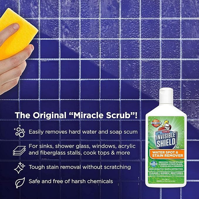 Invisible Shield Glass Essentials Shower Door Protectant and Water Spot Remover Kit 32 oz