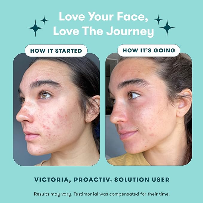 Proactiv 3 Step Acne Treatment - Benzoyl Peroxide Face Wash, Repairing Acne Spot Treatment for Face and Body, Exfoliating Toner - 30 Day Complete Acne Skin Care Kit