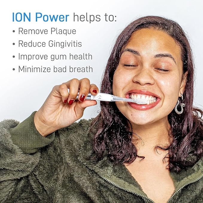 IONIC KISS IONPA DM Black Compact Ionic Power Electric Toothbrush with Travel Cap, Brushing Timer, 2 Modes, 2 Soft Extended Filament Brush Heads Made in Japan, KISS You, Outdoor DM-011BK