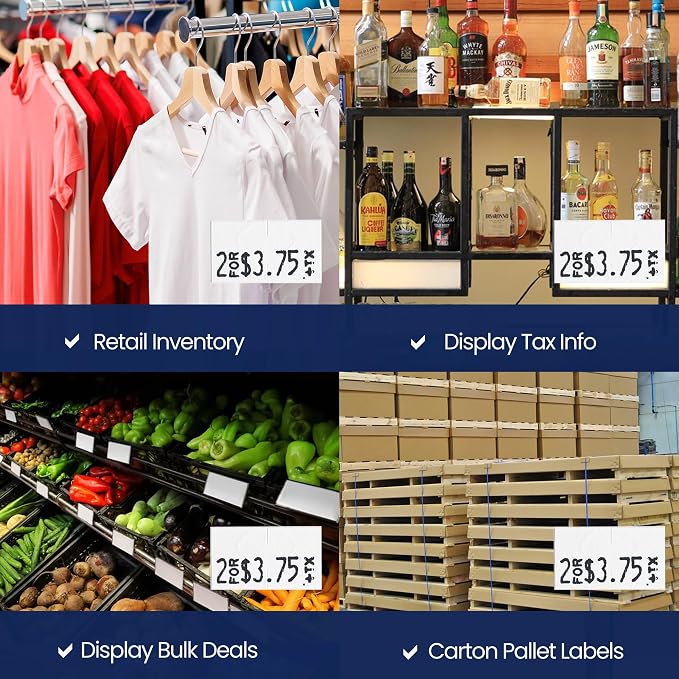 Pricing Labels for Monarch 1131 White - 160,000 Labels w/ 64 Rolls Value Pack, 8 Sleeves - Made in USA