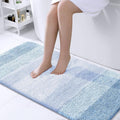 OLANLY Large Bathroom Rugs Mat 40x24, Extra Soft Absorbent Microfiber Bath Rugs, Rubber Backing, Quick Dry, Washable Bath Mats for Bathroom Floor, Tub and Shower, Home Decor Accessories, Light Blue