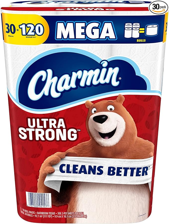 Charmin Ultra Strong Toilet Paper 12 Mega Plus Rolls