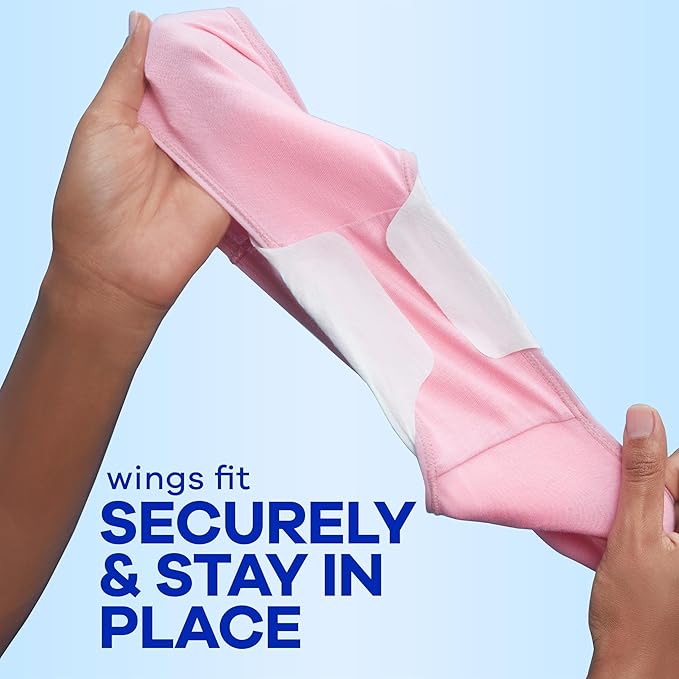 Always Infinity Feminine Pads for Women, Size 1 Regular, with Wings, unscented, 108ct
