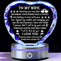 Movdyka Gifts for Wife from Husband Best Birthday for Wife Ideas Crystal Keepsake Great Gifts to My Wife Valentines Day Christmas for My Lovely Wife Glass Plaque Decor