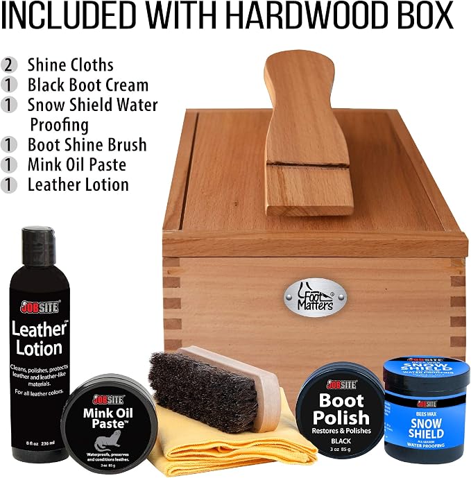 FOOTMATTERS Shoe Shine Valet Kit + Silent Boot Dryer Bundle