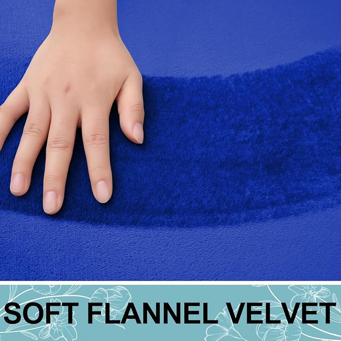 Smiry Memory Foam Bath Mat 30x20, Extra Soft and Absorbent Bathroom Mats, Non Slip Washable Carpet for Floor, Shower and Tub, Royal Blue