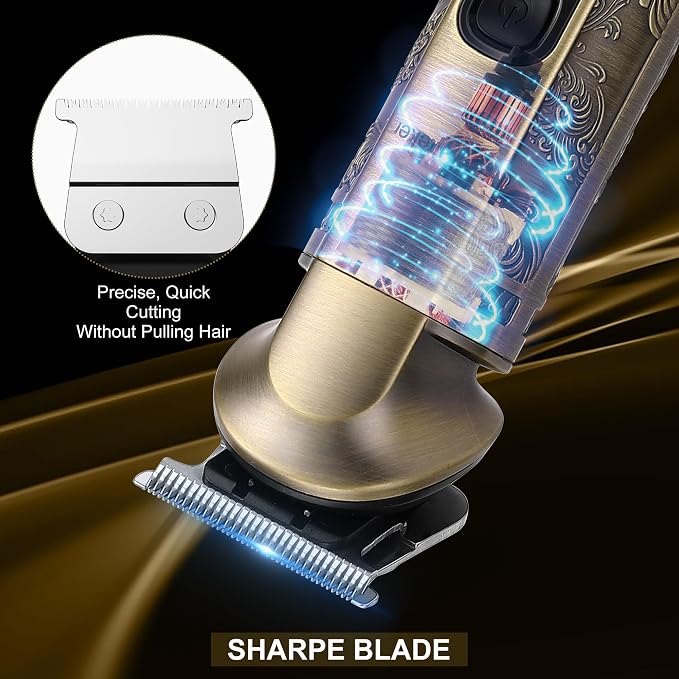 Hatteker Men Waterproof Cordless Beard Trimmer Clipper & Foil Shaver All-in-One Kit