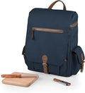LEGACY - a Picnic Time brand Moreno 3-Bottle Wine & Cheese Tote, Padded Wine Carry Tote Bag with Handle and Adjustable Shoulder Strap, (Navy Blue)