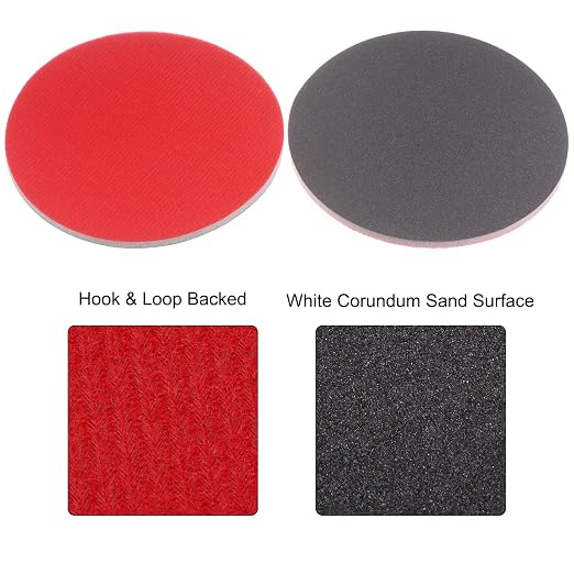 uxcell 30pcs 600 Grit Sanding Sponge 6 Inch Hook and Loop Sponge Sanding Disc Wet/Dry for Car Wood Drywall Metal
