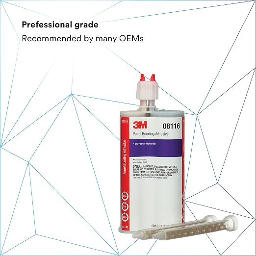 3M Panel Bonding Adhesive, 08116, 200 ml/6.75 fl oz Cartridge, Black