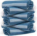 HAVLULAND Turkish Beach Towel Set of 6 Oversized 72x40 100% Turkish Cotton | Soft Hammam Peshtemal, Sand Free, Quick-Dry, Absorbent Bath Towel | Lightweight & Compact for Travel, Pool, Gym, Spa - Teal