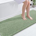 OLANLY Bathroom Runner Rugs 70x24, Soft Absorbent Chenille Bath Rugs, Rubber Backing Quick Dry, Machine Washable Long Bath Mats for Bathroom Floor, Tub and Shower, Home Decor Accessories, Sage Green