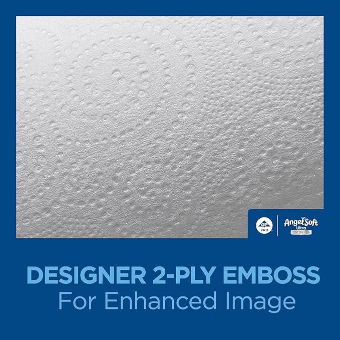 Georgia-Pacific Angel Soft Ultra Professional Series 2-Ply Embossed Toilet Paper by GP PRO (Georgia-Pacific), 16560, Paper, 60 Count (Pack of 1), White, 24000 sheets per case