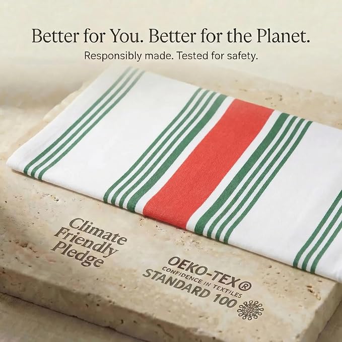 Urban Villa Kitchen Towels Cotton Dish Towels 20”x30” (Set of 6) Christmas