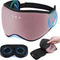 Sleep Mask with Bluetooth 5.4 Headphones, Removable 3D Eye Cups, Timing Sleeping Headphones for Side Sleepers, Wireless Music Eye Mask Speakers for Men, Women, Tech Gifts, Pink