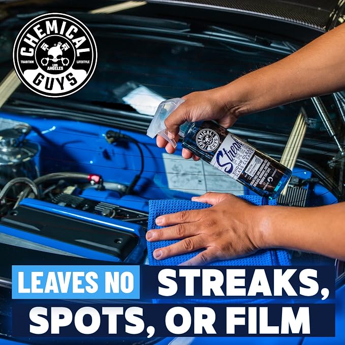 Chemical Guys CLD300 Streak Free Glass & Window Cleaner (Works on Glass, Windows, Mirrors, Navigation Screens & More; Car, Truck, SUV and Home Use), Ammonia Free & Safe on Tinted Windows, 128 fl oz