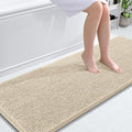 OLANLY Bathroom Runner Rugs 59x24, Extra Soft Absorbent Chenille Bath Rugs, Rubber Backing Quick Dry, Machine Washable Long Bath Mats for Bathroom Floor, Tub and Shower, Home Decor Accessories, Sand