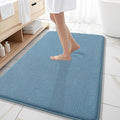 OLANLY Memory Foam Large Bathroom Rugs 59x35, Absorbent Bath Mat, Airy Blue | Soft Quick Dry Bath Mat Rugs, Non-Slip, Machine Washable Mat for Bathroom Floor, Tub and Shower, Home Decor Accessories