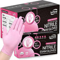SwiftGrip Pink Nitrile Gloves, 3-mil, Industrial Gloves Disposable Latex Free, for Cleaning & Esthetician, Rubber Powder-Free, 1000-ct Case (Large) Large (Pack of 1000)