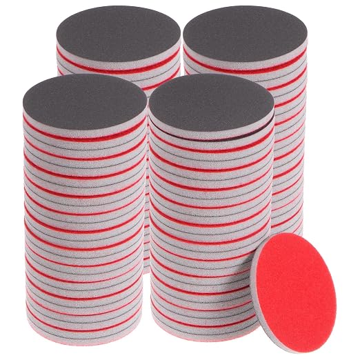 uxcell 100pcs 1200 Grit Sanding Sponge 3 Inch Hook and Loop Sponge Sanding Disc Wet/Dry for Car Wood Drywall Metal
