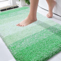 OLANLY Bathroom Rugs Mat 30x20, Extra Soft Absorbent Microfiber Bath Rugs, Rubber Backing, Quick Dry, Machine Washable Bath Mats for Bathroom Floor, Tub and Shower, Home Decor Accessories, Green