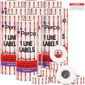 Perco 1 Line Orange Reverse Print on White Dairy Labels—80,000 Labels for Perco Lite, X, Plus & Pro Guns—with Tamper-Proof Design for Marking Milk, Cheese, Yogurt, Butter—80 Rolls, 10 Sleeves—USA Made