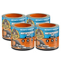 Gorilla Waterproof Patch & Seal Tape, Black Tape, 4" x 10' (Pack of 4) - Permanent Weather Resistant Seal for Leaks and Repairs