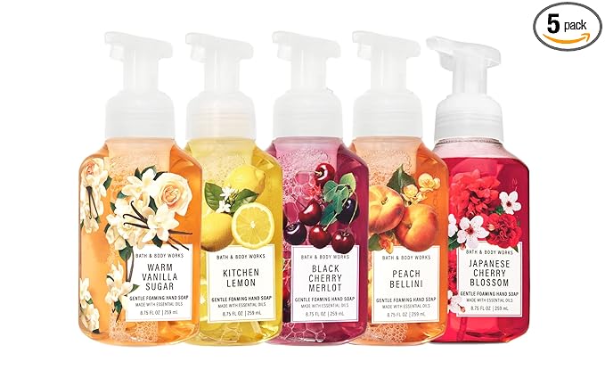 Bath and Body Works FRESH AND BRIGHT Hand Soaps - Set of 5 Gentle Foaming Soaps