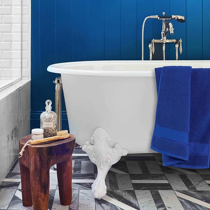COZYART Bath Towel Set 6 PCS, Royal Blue Luxury 100% Turkish Cotton 650GSM | Soft Absorbent Quick Dry, OEKO‑Tex 100 Cert. Zero Twist Ring Spun Cotton, Plush Fluffy, Breathable Hotel Quality Towels Set