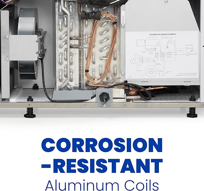 AprilAire E070 Pro 70-Pint Crawl Space Dehumidifier with Drain Hose, Commercial-Grade Whole-House Dehumidifier for Crawlspace, Basement, or Whole Home up to 2,200 sq. ft.