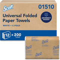 Scott Professional C-Fold Paper Hand Towels, Bulk, 12 x 200 Sheets (01510) | Universal, Standard Tier, Absorbency Pockets, White, Compatible with Universal Folded Towel Dispensers