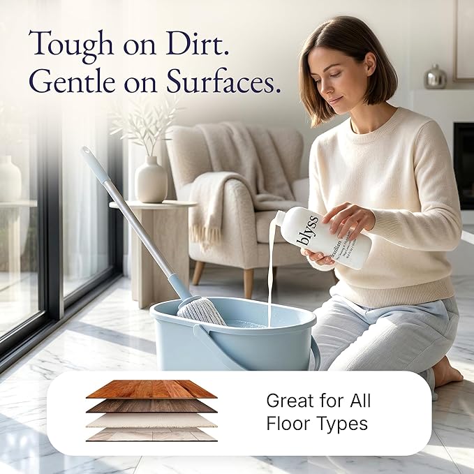 Mop Soap Brazilian Waves, Floor Cleaner for Mopping, Luxury Scented Mop Soap, LVP Vinyl Laminate and Hardwood Floor Cleaner Solution, Plant Powered Floor Cleaner