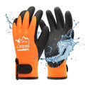 toolant 100% Waterproof Winter Work Gloves, Thermal Insulation with Grip | Touchscreen, Freezer Work for Men and Women, Cold Weather Work & Outdoor Tasks, Orange, Medium