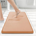 Smiry Memory Foam Bath Mat 24x16, Extra Soft and Absorbent Bathroom Mats, Non Slip Washable Carpet for Floor, Shower and Tub, Peach