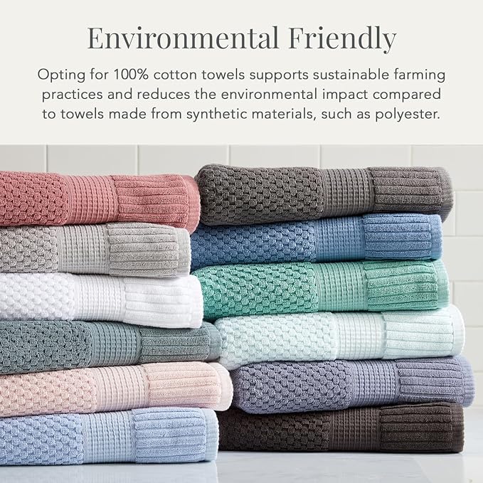 NY Loft 100% Cotton 2-Pack Oversized Bath Towel Set | Grey | Quick-Dry | Two Oversized 35" x 70" Bath Towels / Bath Sheets | Super Absorbent | Designer-Styled Texture