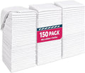 TEAWOO White Microfiber Towels- 150 Pack, Microfiber Cleaning Cloths Bulk, Microfiber Towels for Cars, Cleaning Rags (12x12 inches)