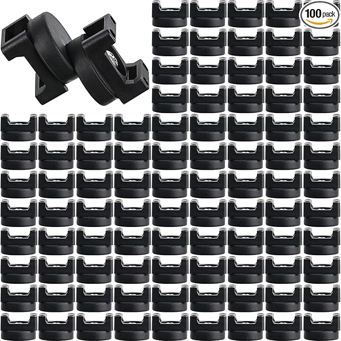 Yookeer 100 Pcs Magnetic Zip Tie Mount Base Black Magnetic Cable Clips Wire Holder Multipurpose Cable Ties Management Base Electrical Supplies for Wire (22 mm)