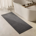 Triohero Bathroom Runner Rug, Long Bath Mat Washable Thin Quick Dry Low Pile Bathroom Runner Rugs 24 x 60 Non Slip, Dark Grey 24"x60"