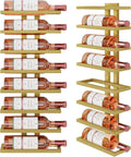 Hoctieon 8 Tier Wall Mount Wine Rack, Wall Racks for Wine Bottles Display and Storage, Hanging Bottle Organizer for Living Room, Dining Room, Wine Cellar, Bar, Quartz Green