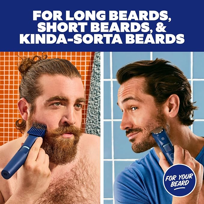 Dollar Shave Club | for Your Beard Trimmer | Shower Safe, Easy Length Adjustment Wheel, Short and Long Beards | Adjustable Beard Trimmer, Electric Razor, Electric Shaver for Men