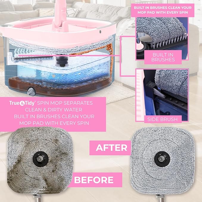 Heavy Duty Mop for Floor Cleaning Separates Clean from Dirty Water