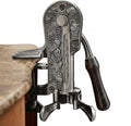 Wine Enthusiast Legacy Corkscrew – Durable Wine Opener with Black Marble Handle & Solid Metal Construction - Long Lasting Cork Removal with Tabletop Mount (Pewter)