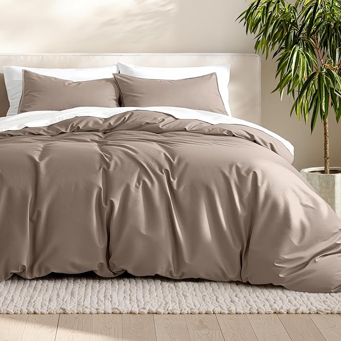 Bare Home Bedding Duvet Cover King Size - Premium 1800 Super Soft Collection - Lightweight, Cooling - Soft Breathable Bedding Duvet Cover (King, Taupe)