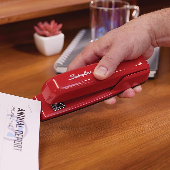 Swingline Stapler,30 Sheet Capacity,747 Business Stapler,Jam Free,Metal,Rio Red (74736),(Pack of 6)