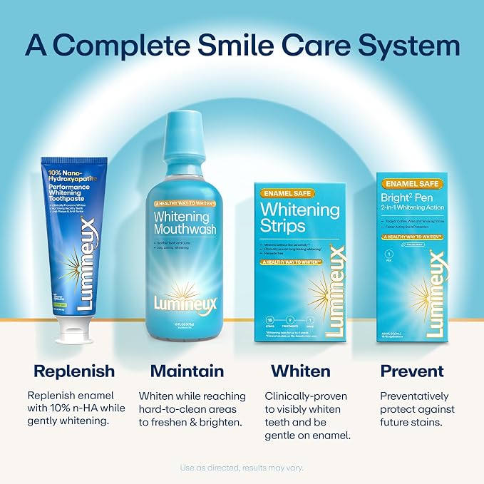 Lumineux 10% Nano Hydroxyapatite Whitening Toothpaste, 3.75 oz, 2 Pack | Fluoride free gentle formula, clinically supported NASA-developed nHA that remineralizes for strong enamel & bright teeth