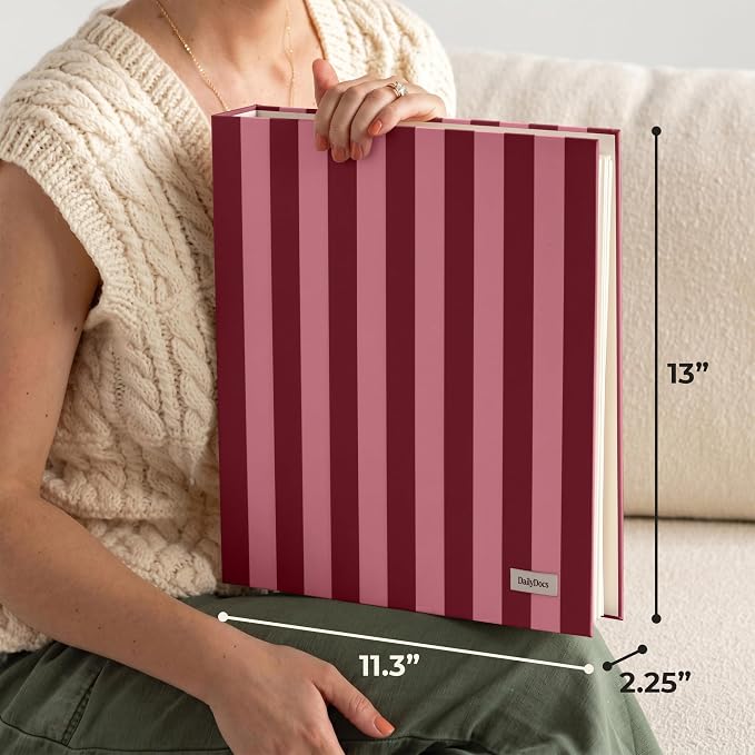 Document Organizer Binder for Important Papers & Passports, Sangria