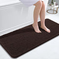 OLANLY Bathroom Runner Rugs 47x20, Extra Soft Absorbent Chenille Bath Rugs, Rubber Backing Quick Dry, Machine Washable Long Bath Mats for Bathroom Floor, Tub and Shower, Home Decor Accessories, Brown
