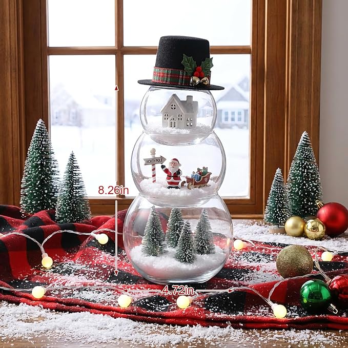 Sawysine 36 Pcs Fish Bowl Vase Bulk Round Glass Vases for Centerpieces | 4.5''Wx3.9''H, 3.9''Wx3.15''H, 3''Wx2.4''H Bubble Candle Dish for Wedding Event Table Goldfish Planter Floral DIY Home Decor